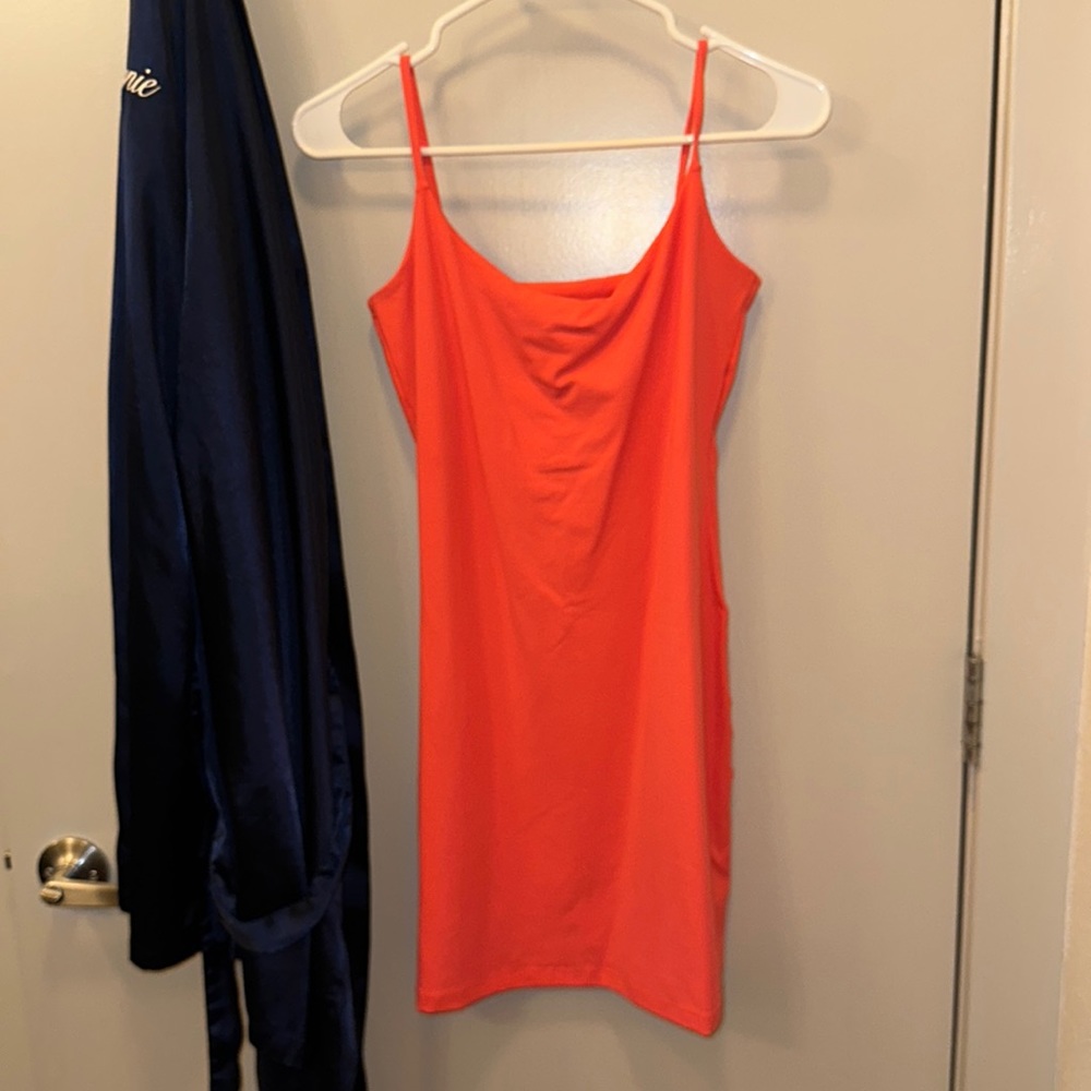 Coral susana Monaco spaghetti strap mini dress